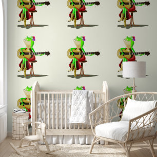 Papier Peint Guitare de grenouille Joueur drôle