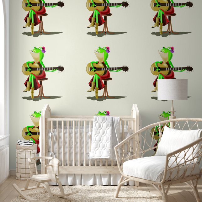Papier Peint Guitare de grenouille Joueur drôle (Enfants)