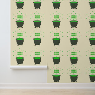 Papier Peint Halloween Cauldron et Bubbling Green Brew