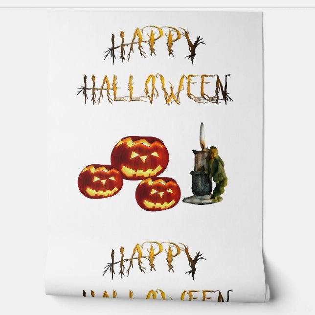 Papier Peint Halloween citrouille (Déroulement)