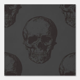 Papier Peint Halloween Crânes noirs/gris chauds