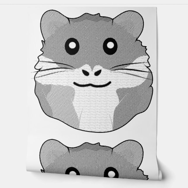 Papier Peint Hamster minimaliste joyeux (Déroulement)