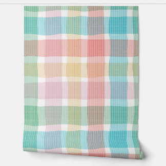 Papier Peint Hand painted Classic pastel checks