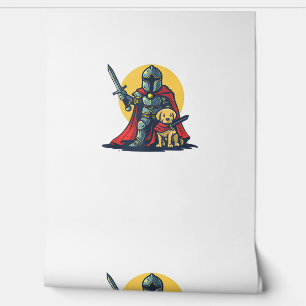 Papier Peint Happy Knight avec chien pour adultes et enfants am