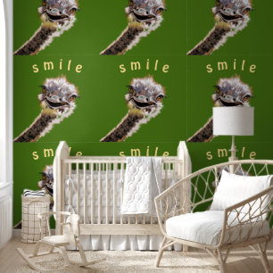Papier Peint Happy Ostrich Smile Text Drôle