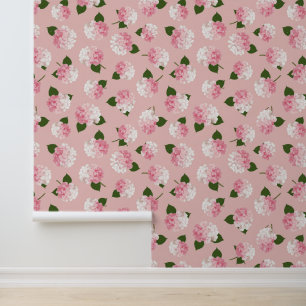 Papier Peint Harmonie d'Hydrangea Rose