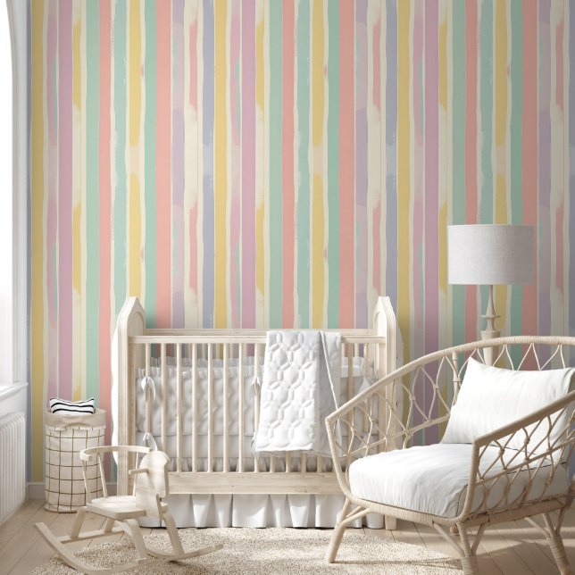 Papier Peint Harmonie Pastel Stripes (Enfants)