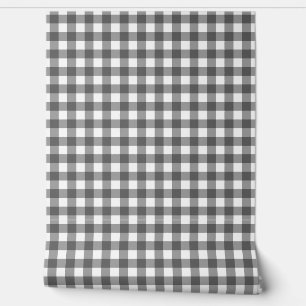 Papier Peint Haut choix classique en gris gingham