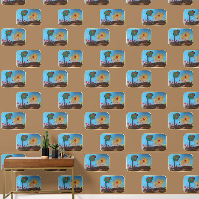 Papier Peint Hérisson Art par Enfants (Couloir)