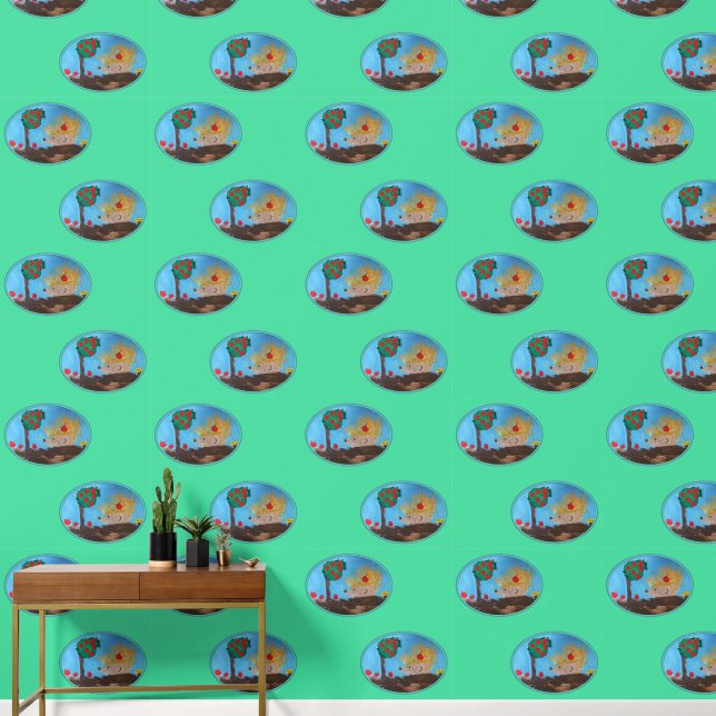 Papier Peint Hérisson Art par Enfants (Couloir)