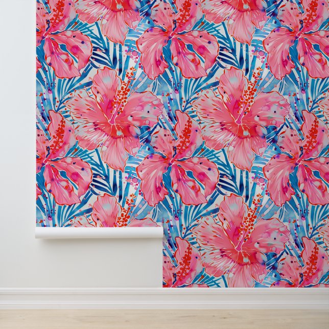 Papier Peint Hibiscus Tropical Breeze (Application)