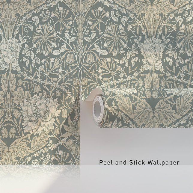 Papier Peint Honeysuckie Victorian Edwardian British Sage Cream (Créateur téléchargé)