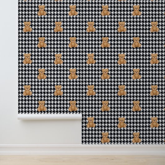 Papier Peint Houndstooth Teddy Home, (Application)
