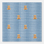 Papier Peint Houndstooth Teddy Home, Classic Blue, (Recto)