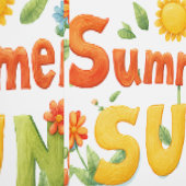 Papier Peint Illustration du soleil d'été (Couture)