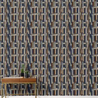 Papier Peint Impression Tribale Géométrique Luxe
