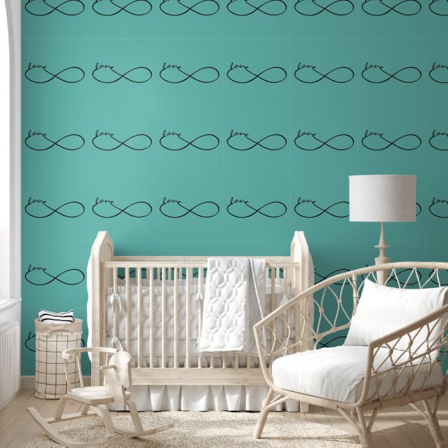 Papier Peint Infinity - Lemniscate AMOUR - noir (Enfants)