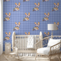 Infirmière personnalisée Plaid Bleu - Lapin