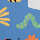 Papier peint insectes bleus pour enfants (Couture)