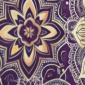 Papier Peint Intricate Royal Purple and Gold Mandala Pattern (Couture)