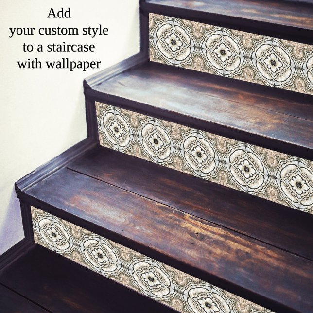 Papier Peint Italian Mosaic Inspired Pattern (Italian wallpaper created from animal patterns. Inspired by Mediterranean mosaic floors.)