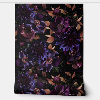 Papier Peint Jardin De Minuit Gothique Bourgogne Et Violet