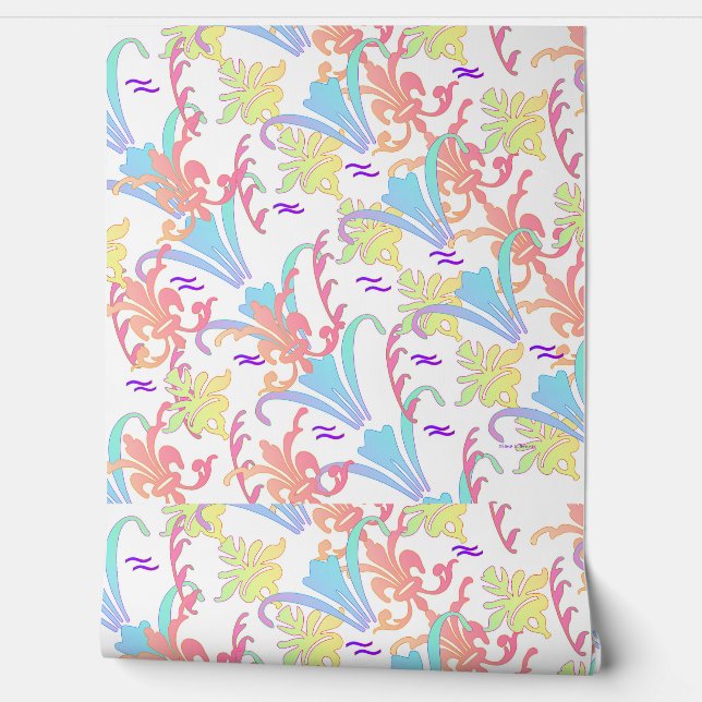 Papier Peint Jardin fleuri (Déroulement)