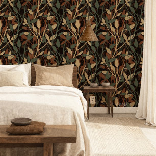 Papier Peint Jardin Sauvage Brume Profonde Feuillages aux Couch