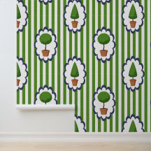 Jardin Topiaire Cabine Verte Rayure Peel & Stick