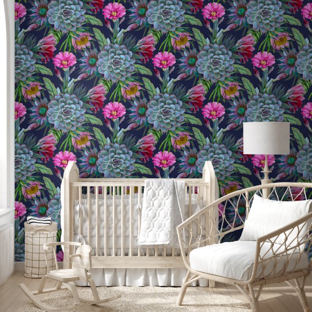 Papier Peint Jardin Tropical de Succulentes (Enfants)