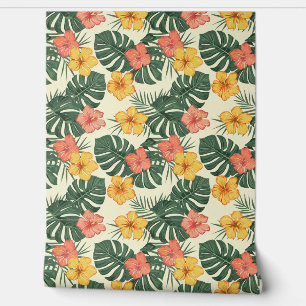 Papier Peint Jardin tropical d'Hibiscus