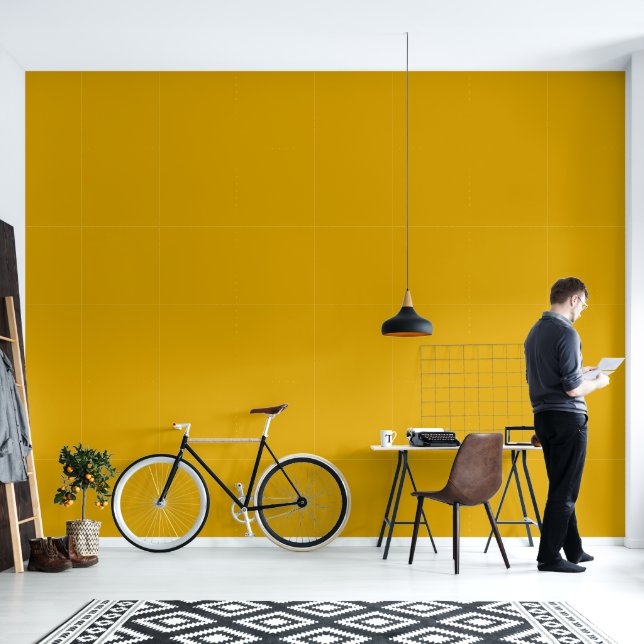 Papier Peint Jaune Moutarde (Salon)