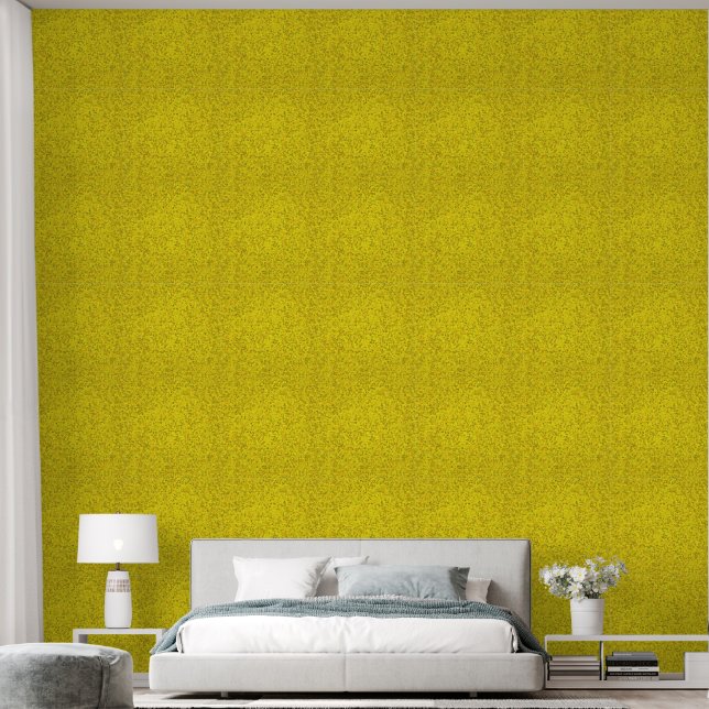 Papier Peint Jaune pixelé (Chambre à coucher)