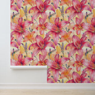 Papier Peint Jaune rose
