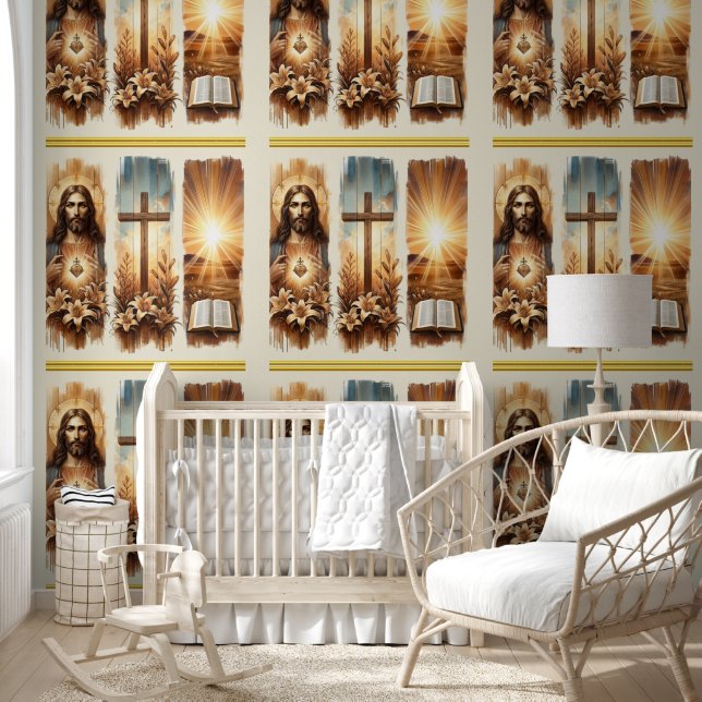 Papier Peint Jésus Christ Dévotion Radiante Chrétienne (Enfants)