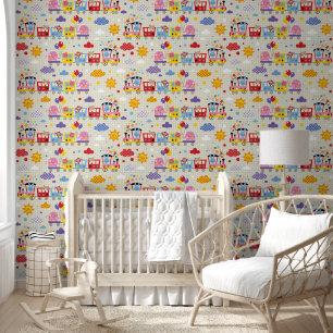 Papier Peint Joli animal Train Design Enfants