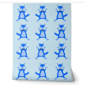Papier Peint Joli bébé renard bleu garçon (Déroulement)