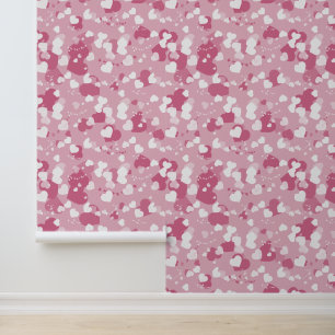 Papier Peint Joli Coeur d'amour rose