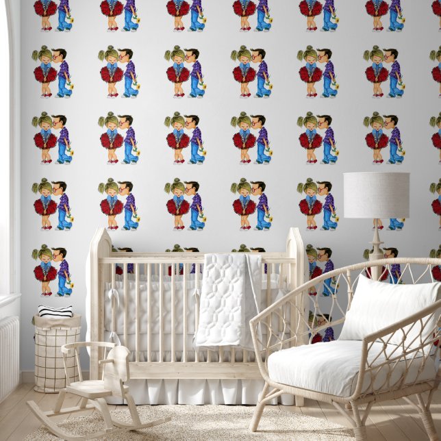 Papier Peint Joli Couple Romantique (Enfants)