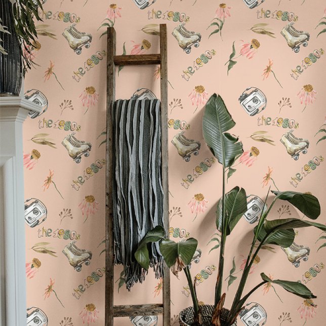 Papier Peint Joli floral rétro des années 80 (Créateur téléchargé)