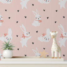 Joli lapin lapins Coeurs Enfants Motif