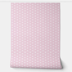 Papier Peint Joli motif à pois en pastel rose mignon