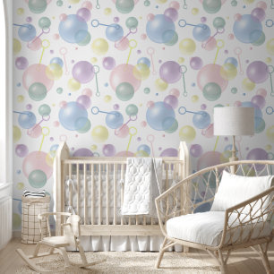 Papier Peint Joli motif de bulles colorées pour la nurserie de