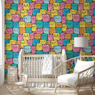 Papier Peint Joli Motif de Murshmallow souriant et coloré