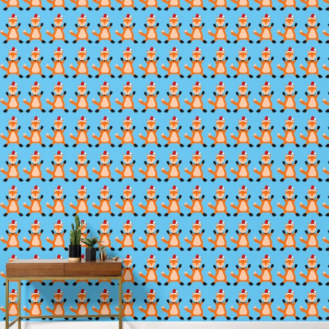 Papier Peint Joli Noël Fox Motif (Couloir)