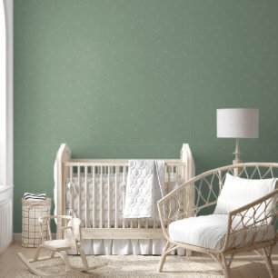 Papier Peint Joli Sage Green Ditsy Daisy Simple Floral