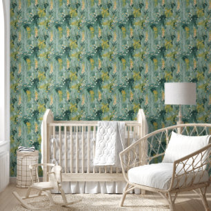 Papier Peint Joli vert aquarelle Meadows