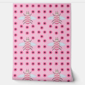 Papier Peint Jolie Bébé Rose fille Bee Patterned (Déroulement)