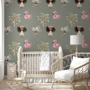 Papier Peint Jolie conte tropicale Princesse