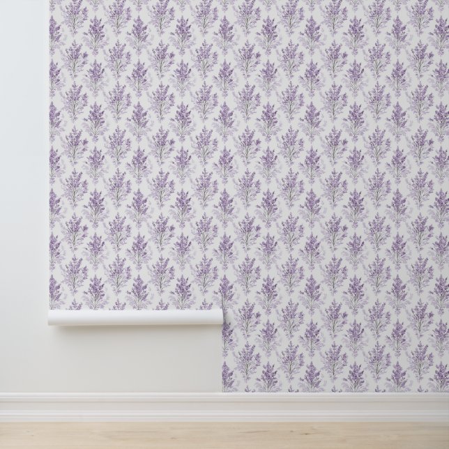 Papier Peint Jolies Fleurs Lavande   (Application)